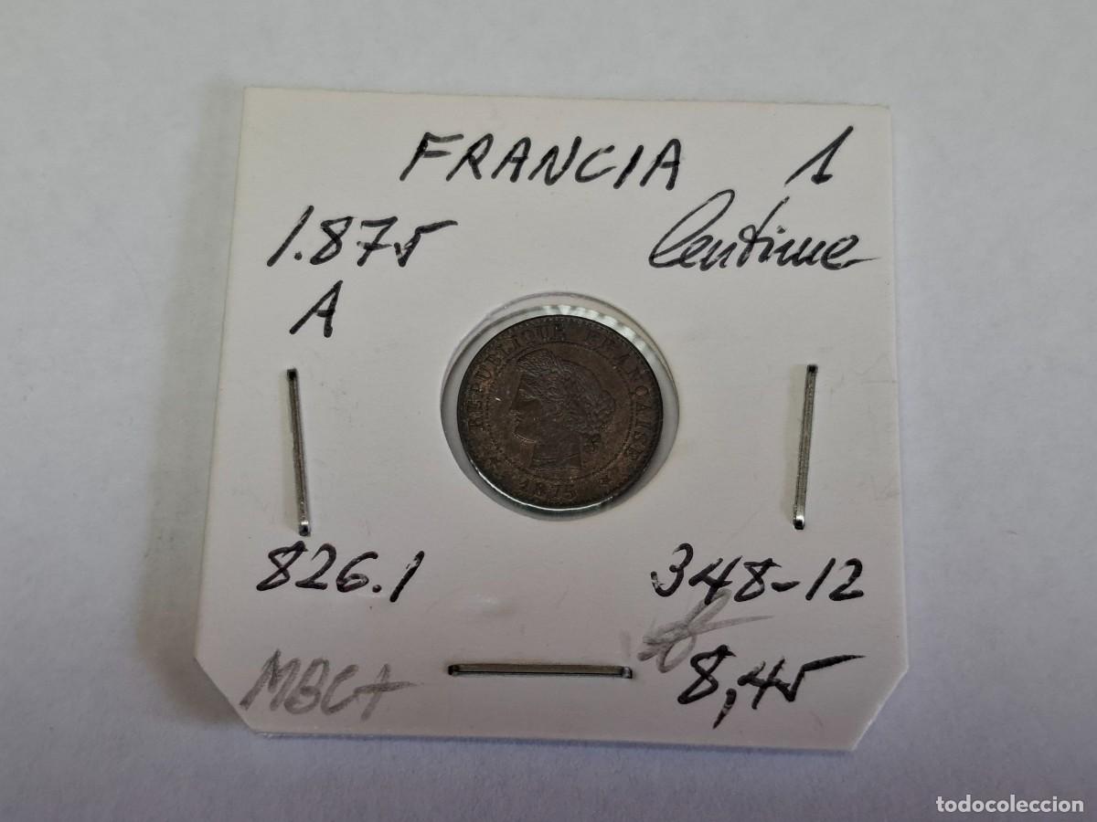 Monedas antiguas de Europa: 1 CENTIME de 1875 A KM 826.1 FRANCIA en MBC+