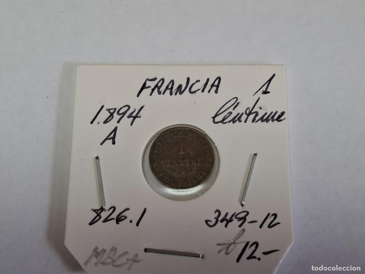 Monedas antiguas de Europa: 1 CENTIME de 1894 A KM 826.1 FRANCIA en MBC+