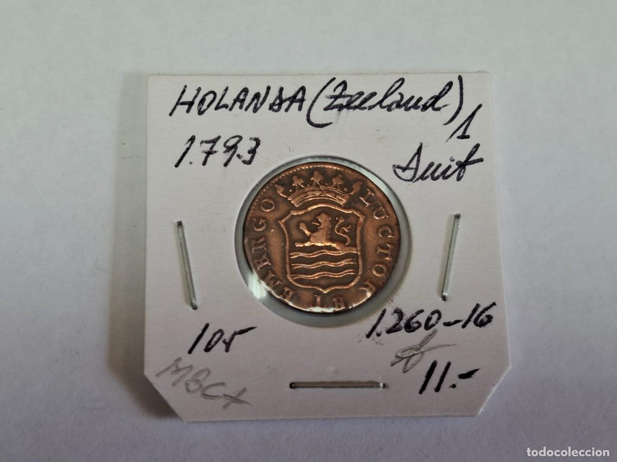Monedas antiguas de Europa: 1 DNIT de 1793 KM 105 HOLANDA en MBC+