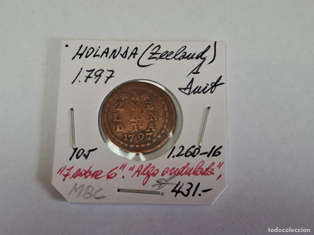 Monedas antiguas de Europa: 1 DNIT de 1797 KM 105 HOLANDA en MBC