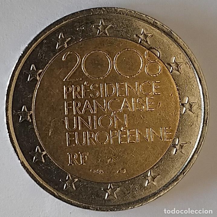 Monedas antiguas de Europa: FRANCIA 2 euros 2008 Presidencia Francesa