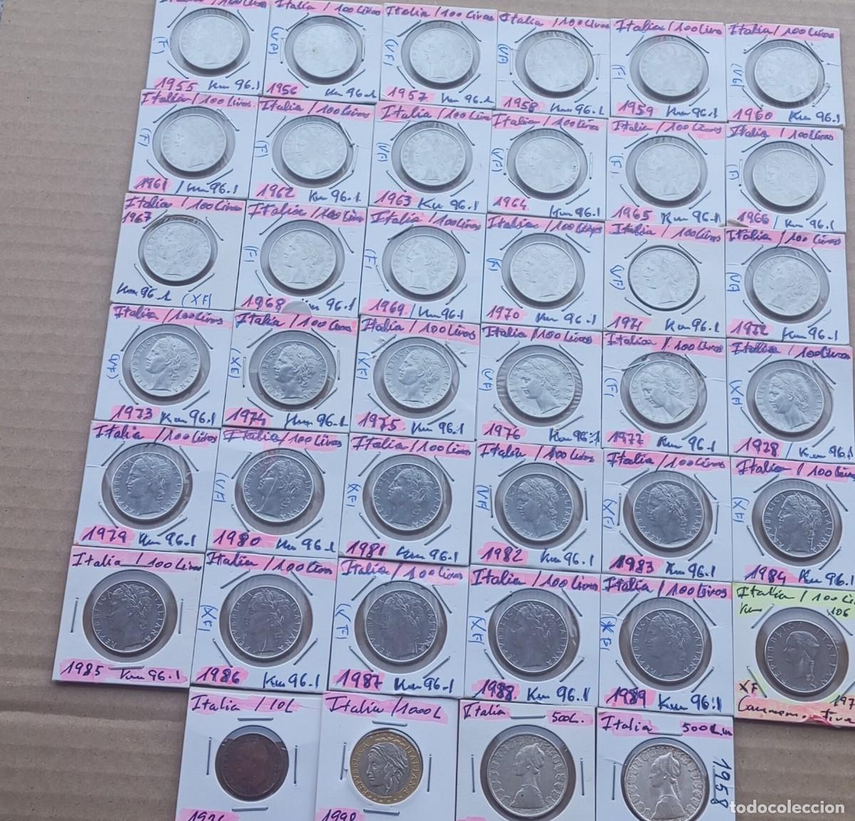 Monedas antiguas de Europa: LOTE 146 - LOTE DE MONEDA VARIADA DE LA REPUBLICA ITALIANA Y 2 MONEDAS DE PLATA.