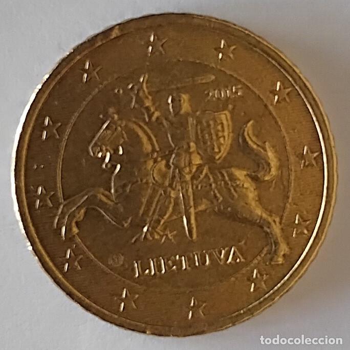 Monedas antiguas de Europa: LITUANIA 50 centimos de euro 2015