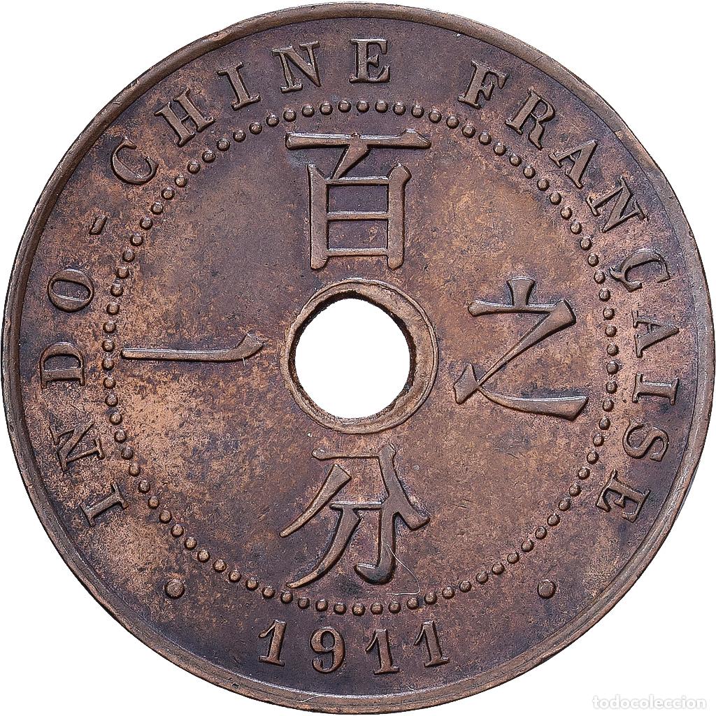 Monedas antiguas de Europa: [#1203096] Indochina Francesa, Cent, 1911, Paris, Bronce, BC+, KM:12.1
