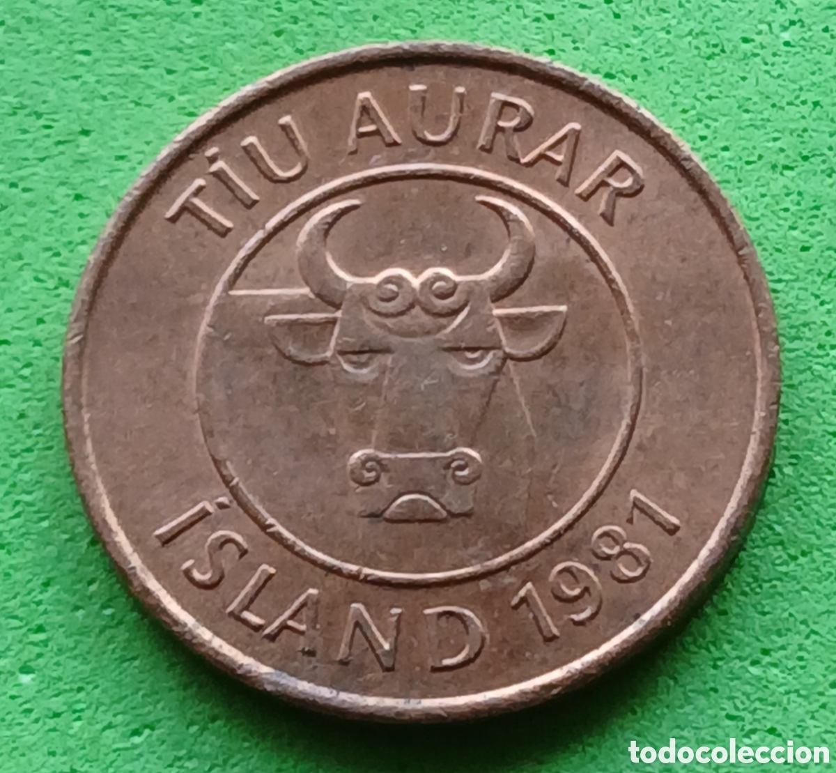 Monedas antiguas de Europa: Islandia 10 aurar 1981 km#25