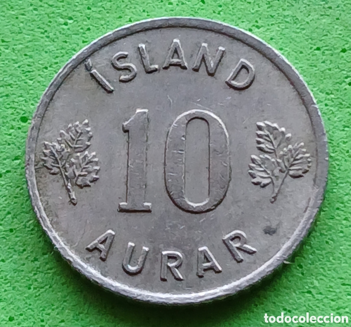 Monedas antiguas de Europa: Islandia 10 aurar 1966 km#10