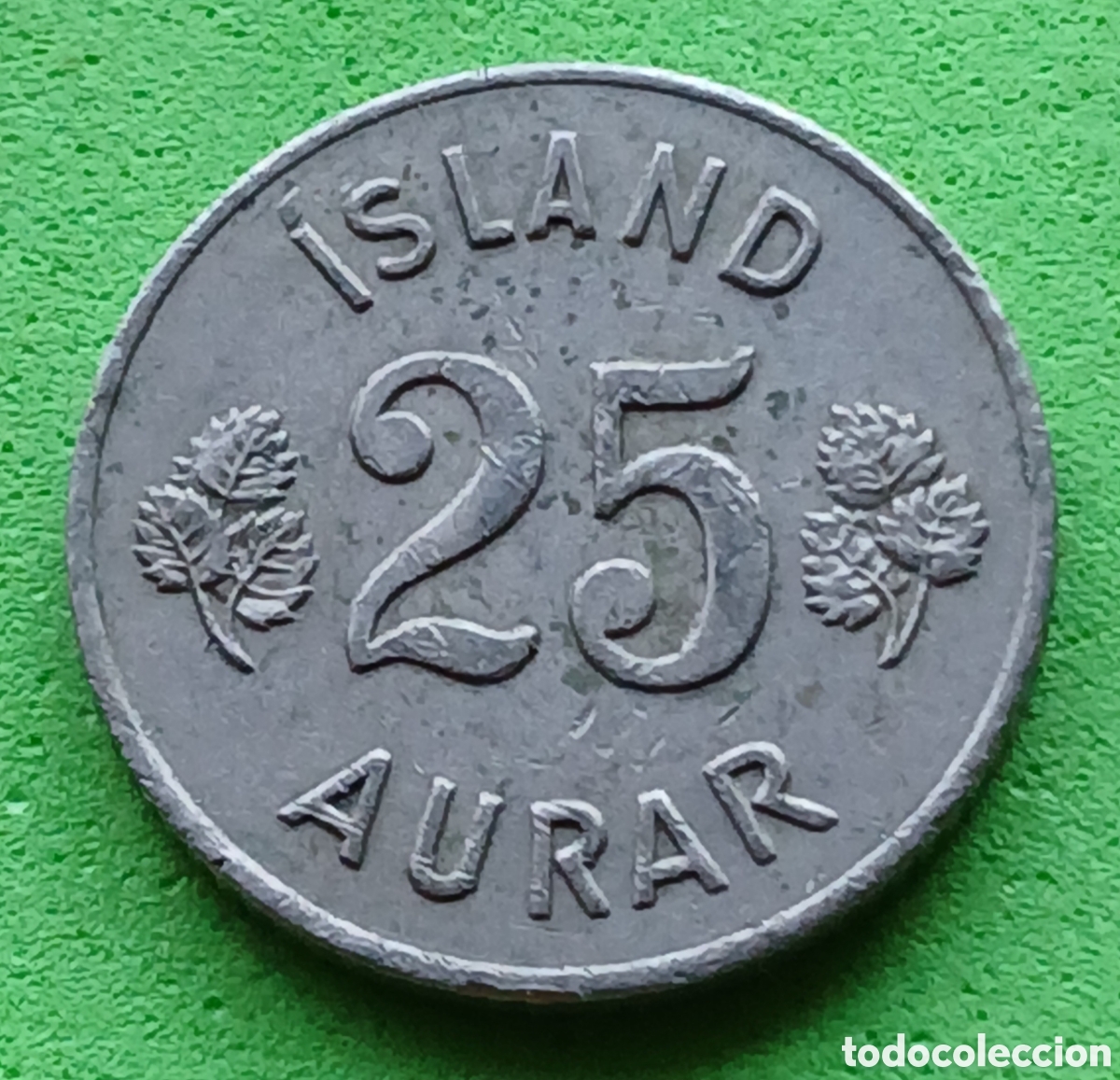 Monedas antiguas de Europa: Islandia 25 aurar 1966 km#11