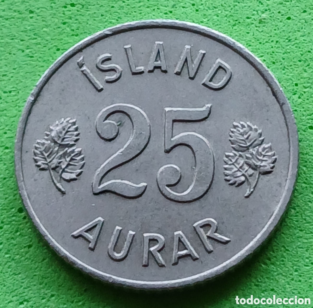 Monedas antiguas de Europa: Islandia 25 aurar 1960 km#11