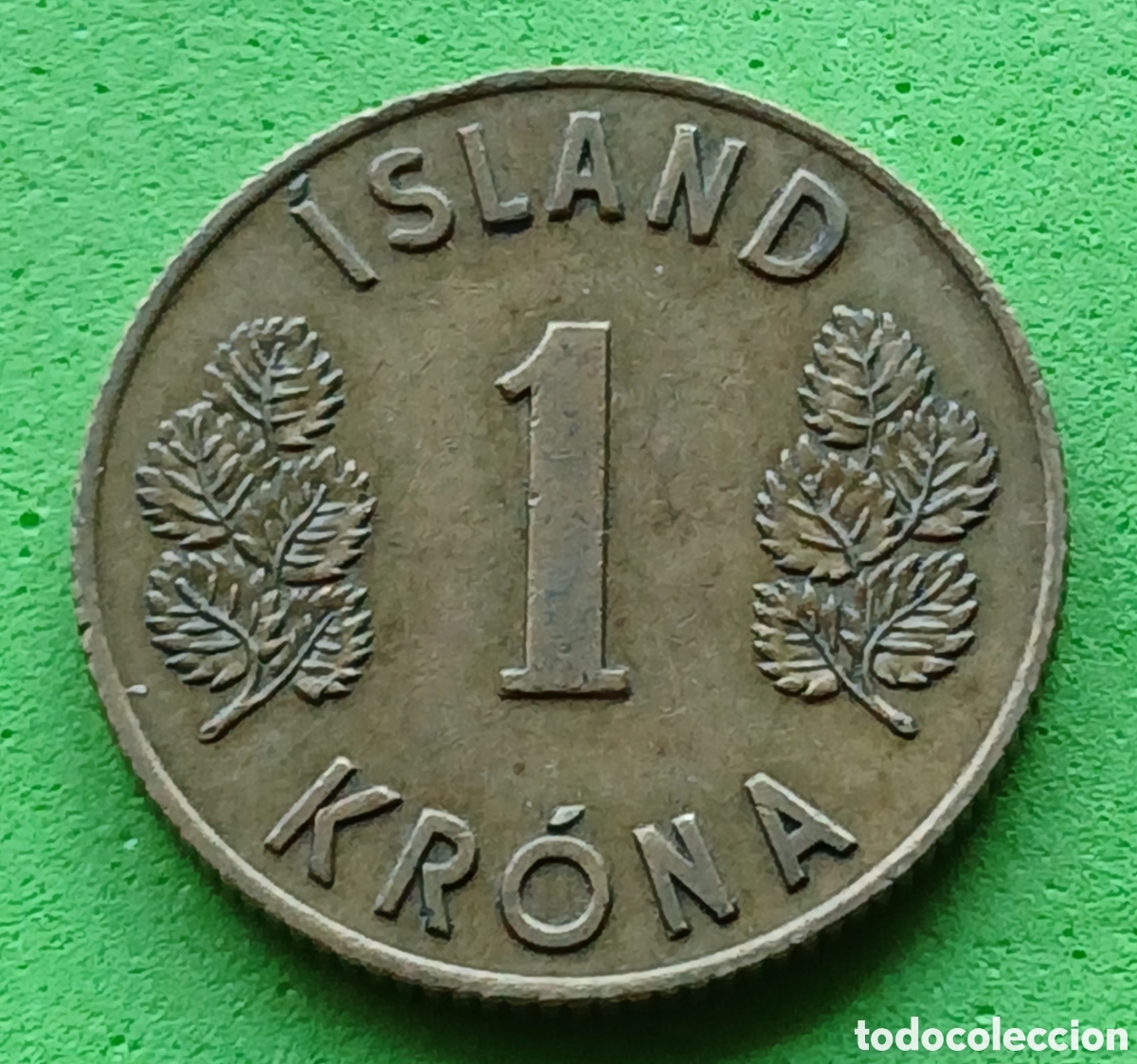 Monedas antiguas de Europa: Islandia 1 corona 1963 km#12a