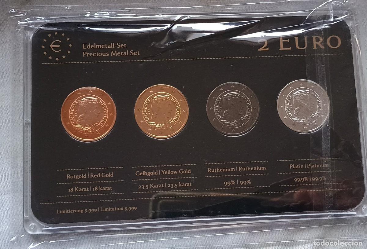 Monedas antiguas de Europa: Letonia 2013 4x2 euros juego metales preciosos