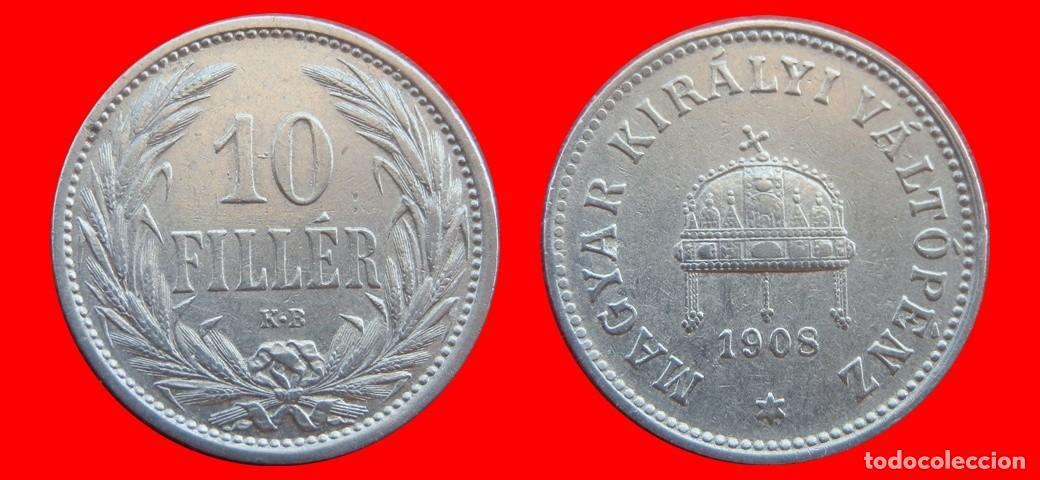 Monedas antiguas de Europa: 10 FILLER 1908 HUNGRIA-151812