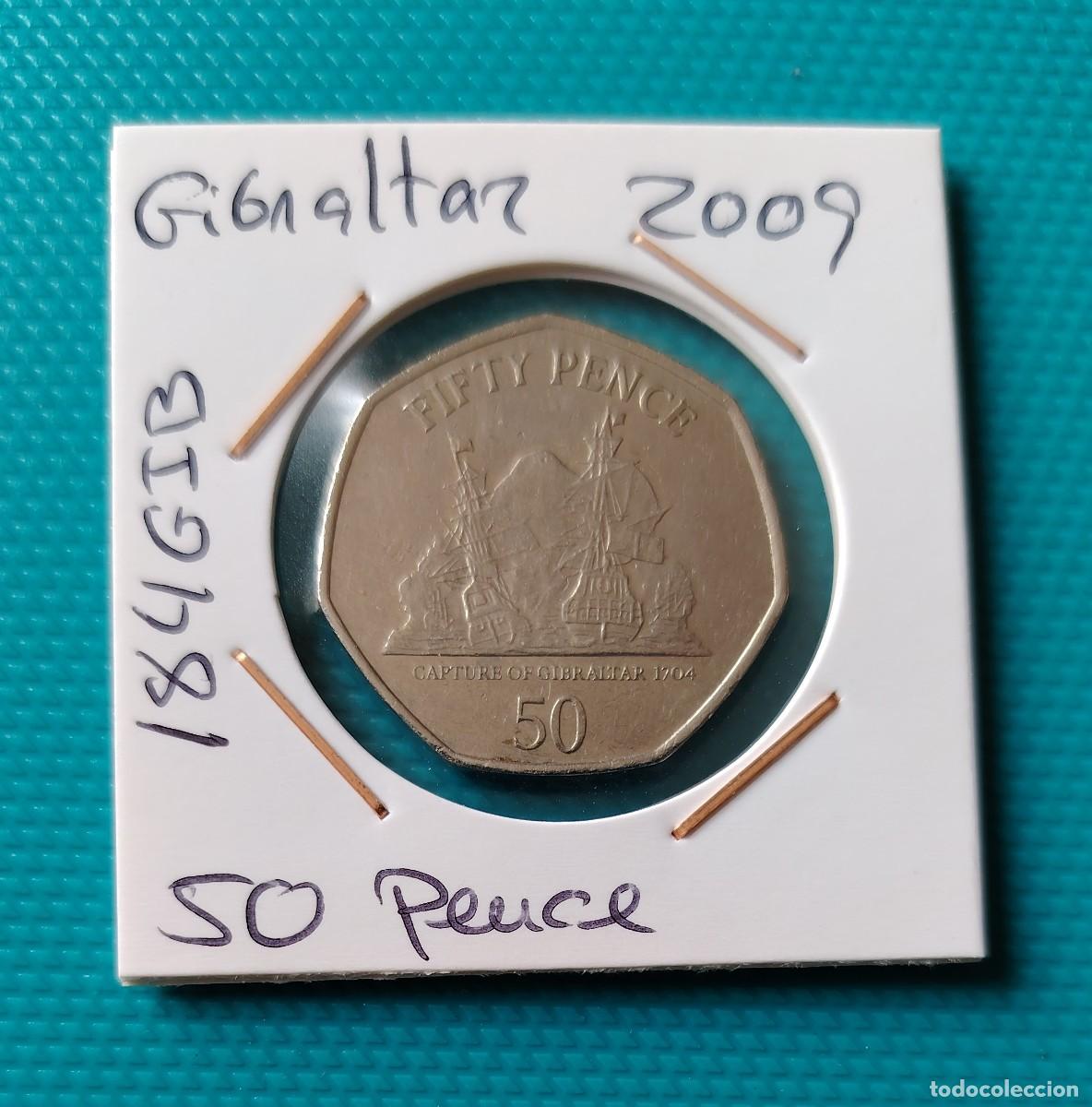 Monedas antiguas de Europa: MONEDA DE GIBRALTAR - 50 PENCE DEL A&Ntilde;O 2009 - 184GIB