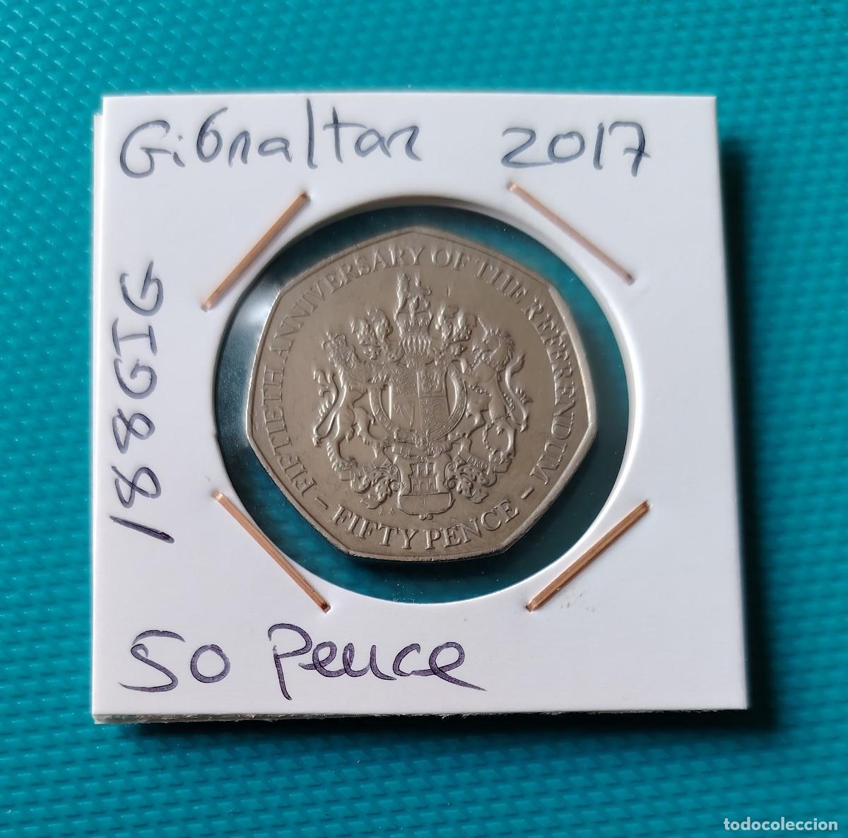 Monedas antiguas de Europa: MONEDA DE GIBRALTAR - 50 PENCE DEL A&Ntilde;O 2017 - 188GIB