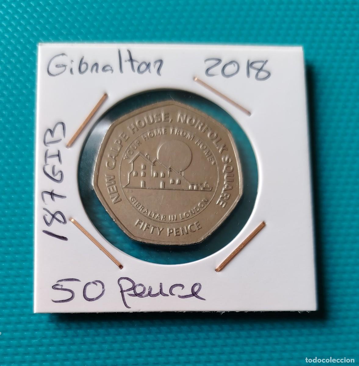Monedas antiguas de Europa: MONEDA DE GIBRALTAR - 50 PENCE DEL A&Ntilde;O 2018 - 187GIB