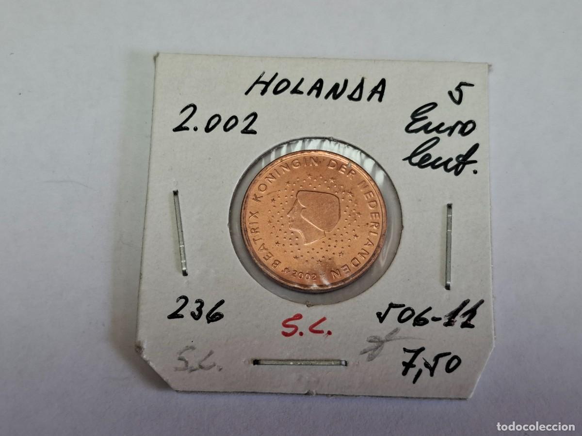 Monedas antiguas de Europa: 5 CENTIMOS DE EURO de 2002 KM 236 HOLANDA en SIN CIRCULAR