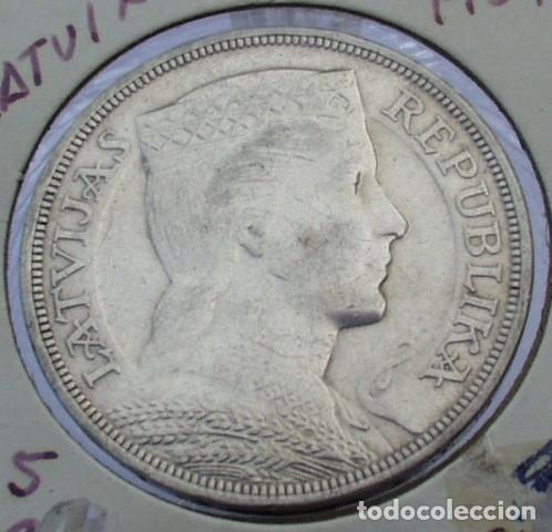 Monedas antiguas de Europa: LATVIA (LITUANIA) 5 LATI 1929