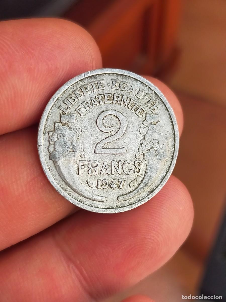 Old Coins of Europe: MONEDA DE 2 DOS FRANCOS FRANCS 1947 FRANCIA BUENA CONSERVACION