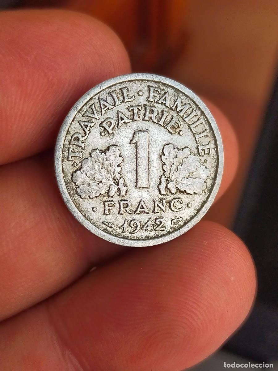 Alte M&uuml;nzen aus Europa: MONEDA DE 1 UN FRANCOS FRANC 1942 FRANCIA BUENA CONSERVACION