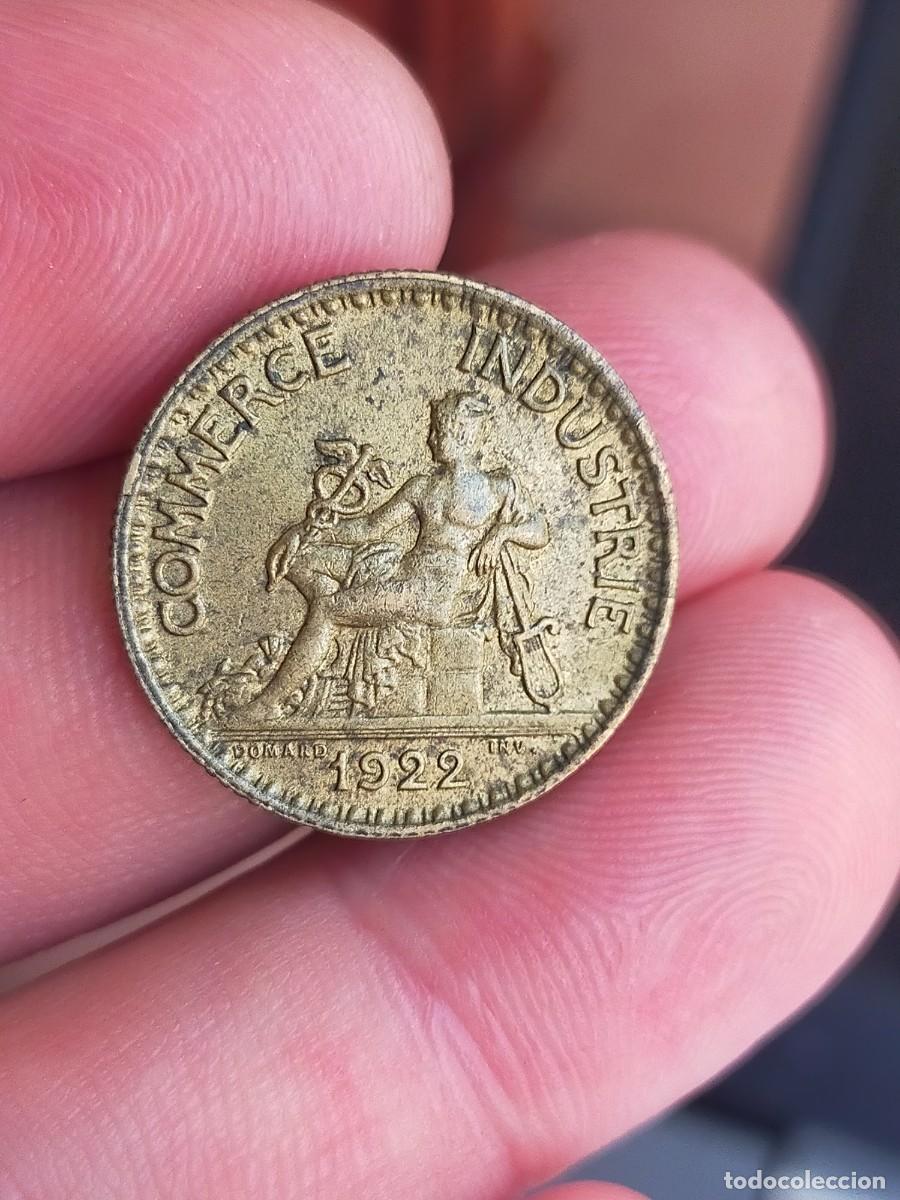 Alte M&uuml;nzen aus Europa: MONEDA DE 1 UN FRANCOS FRANC 1922 FRANCIA BUENA CONSERVACION CAMARA DE COMERCIO