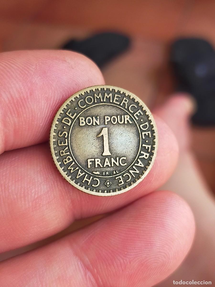 Monedas antiguas de Europa: MONEDA DE 1 UN FRANCO FRANC FRANCIA 1923 BUENA CONSERVACION CAMARA COMERCIO
