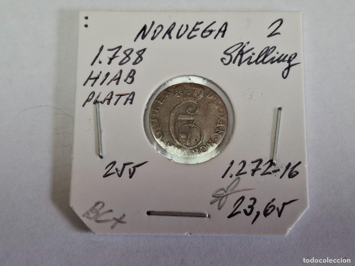 Monedas antiguas de Europa: 2 SKILLING de PLATA de 1778 HIAB KM 255 NORUEGA en BC+