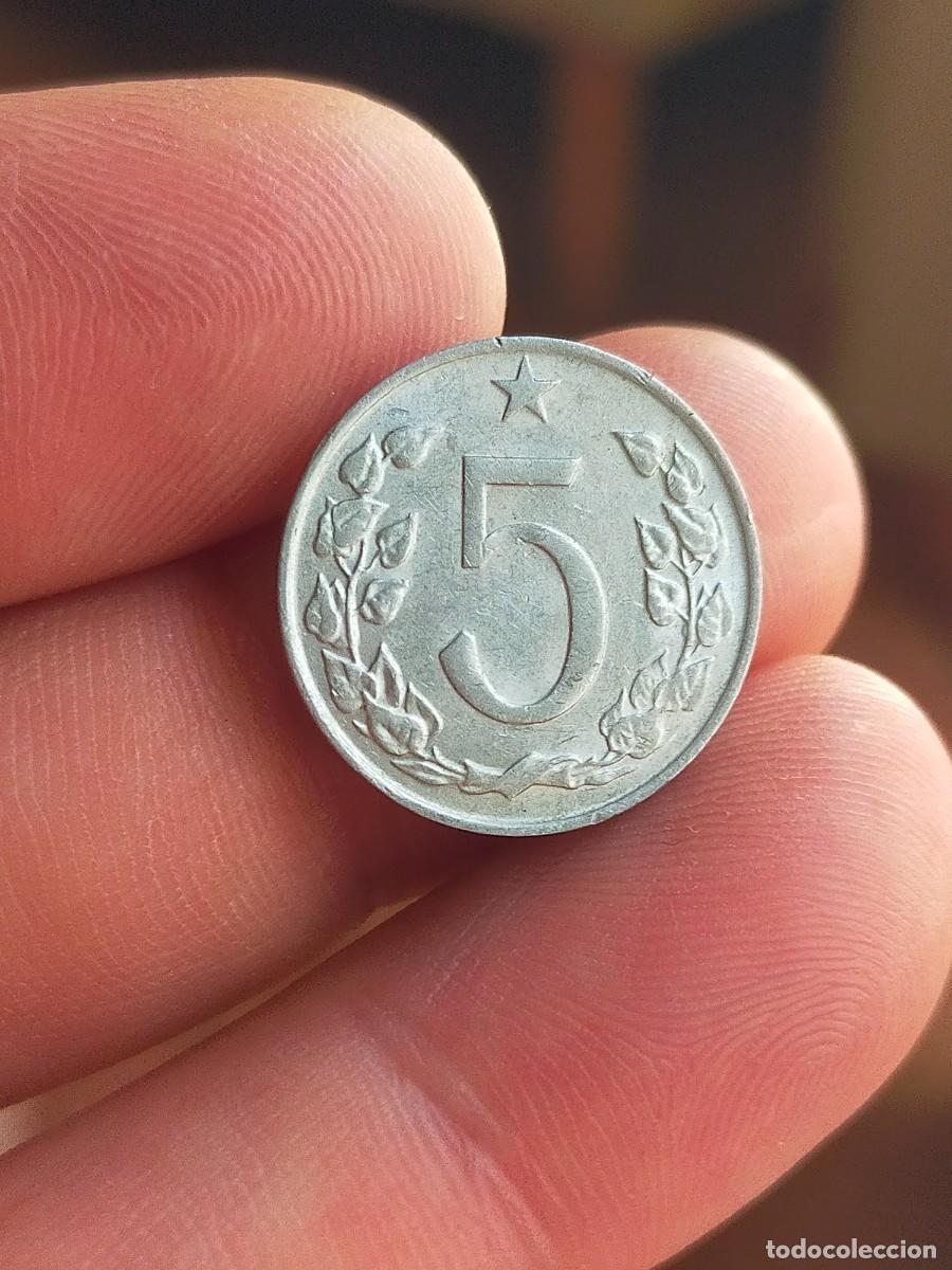 Monedas antiguas de Europa: MONEDA DE 5 CINCO HELLERS REPUBLICA CHECA 1963 CHECOSLOVAQUIA BUENA CONSERVACION