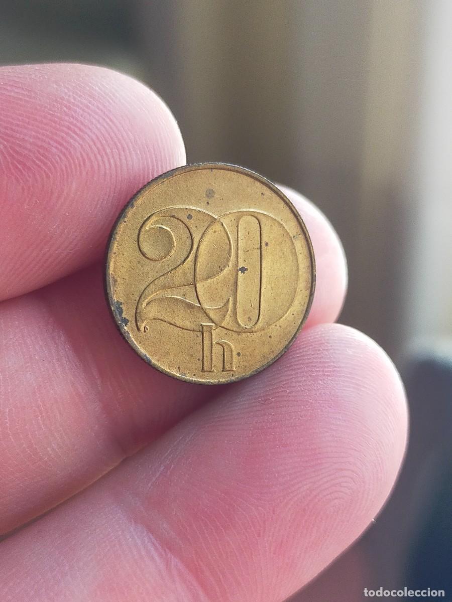 Monedas antiguas de Europa: MONEDA DE 20 VEINTE HALERU HELLERS REPUBLICA CHECA 1992 CHECOSLOVAQUIA MUY BUENA CONSERVACION