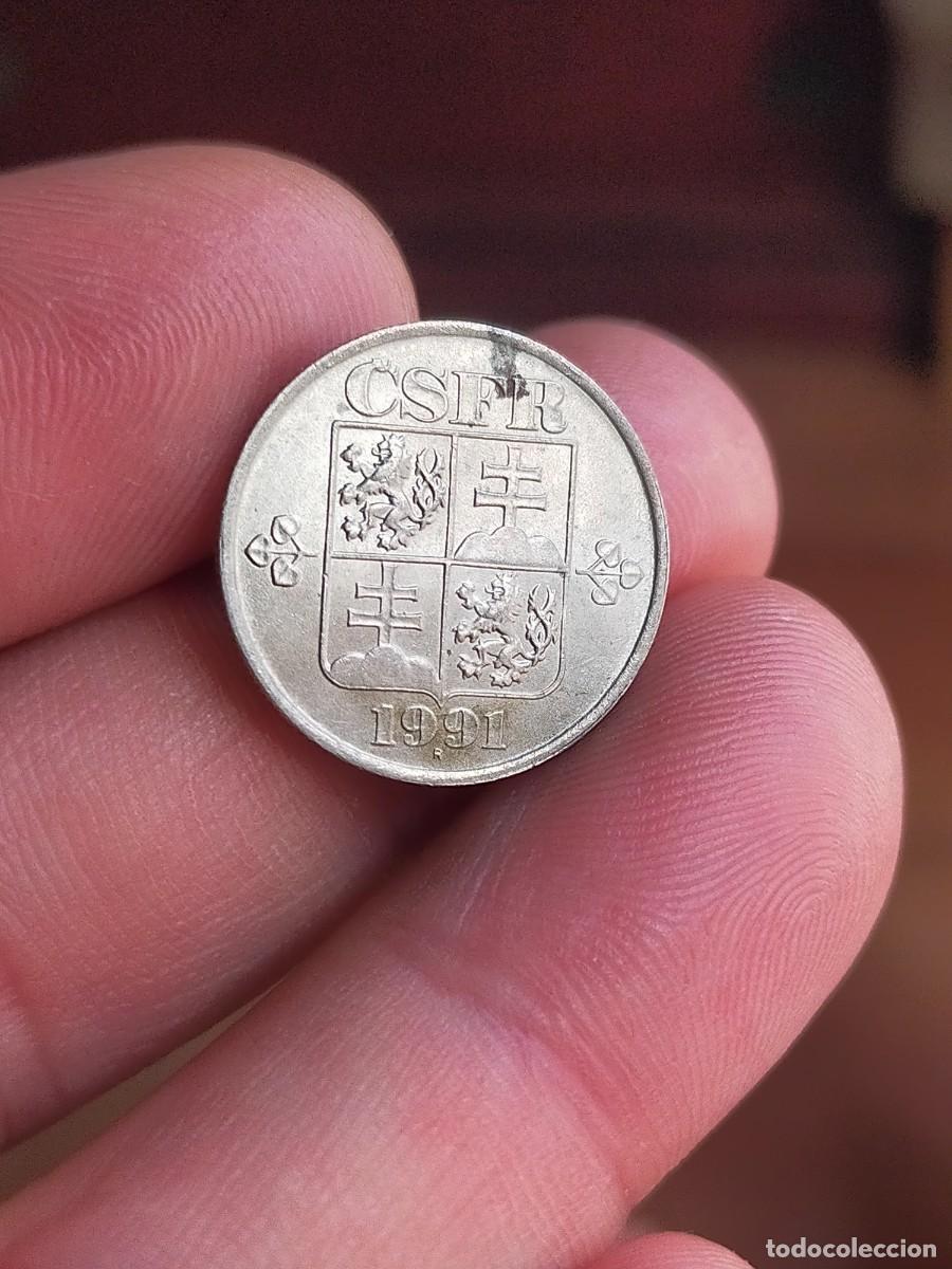Monedas antiguas de Europa: MONEDA DE 50 CINCUENTA HALERU HELLERS REPUBLICA CHECA 1991 CHECOSLOVAQUIA MUY BUENA CONSERVACION