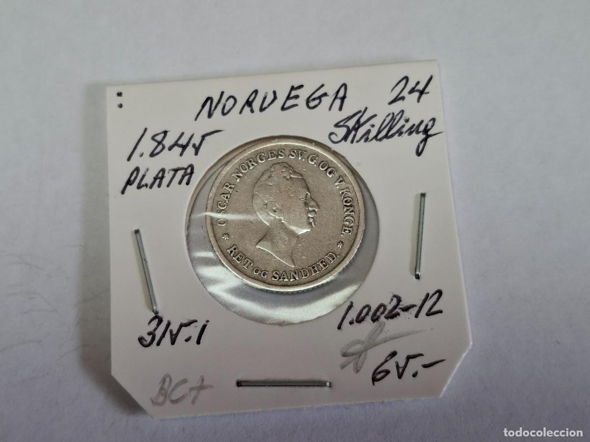 Monedas antiguas de Europa: 24 SKILLING de PLATA de 1845 KM 315.1 NORUEGA en BC+