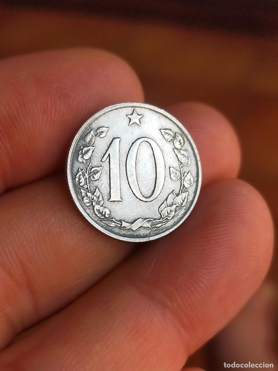 Monedas antiguas de Europa: MONEDA DE 10 DIEZ HALERU HELLERS REPUBLICA CHECA 1966 CHECOSLOVAQUIA MUY BUENA CONSERVACION