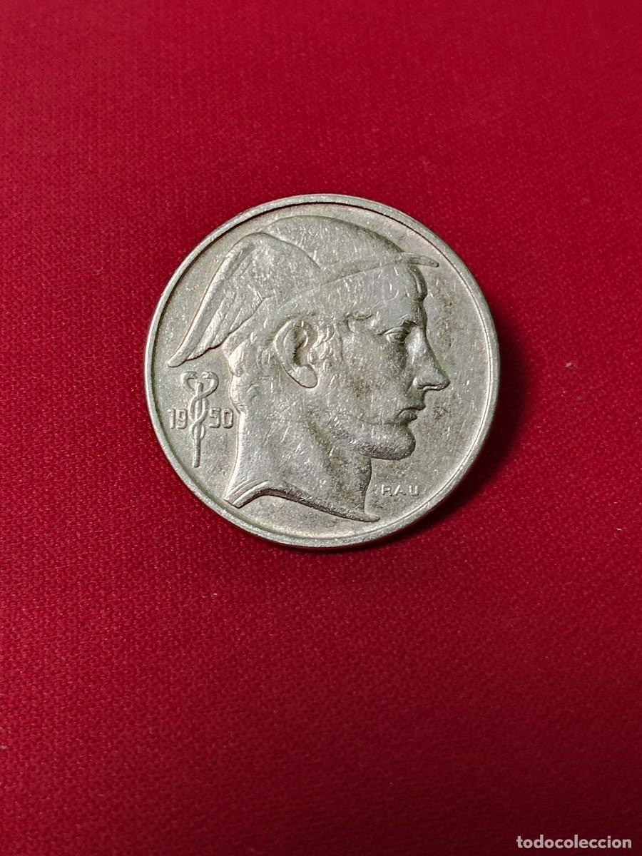 Monedas antiguas de Europa: MONEDA DE 50 FRANCOS DE BELGICA DEL A&Ntilde;O 1950 DE PLATA.1