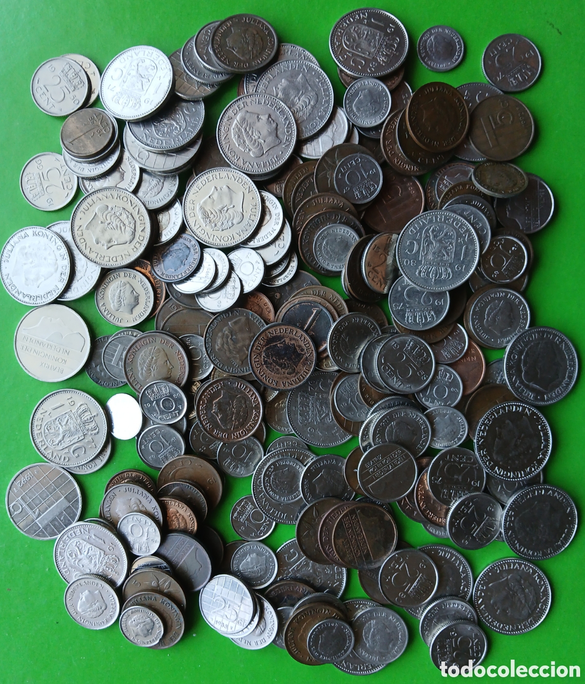 Monedas antiguas de Europa: Pa&iacute;ses Bajos lote aprox. 250 monedas. Desde 1948.