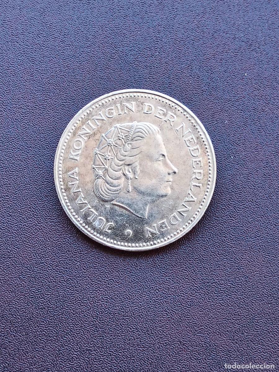 Old Coins of Europe: MONEDA DE 10 GULDEN DE HOLANDA DEL A&Ntilde;O 1945 REINA JULIANA. MONEDA DE PLATA.