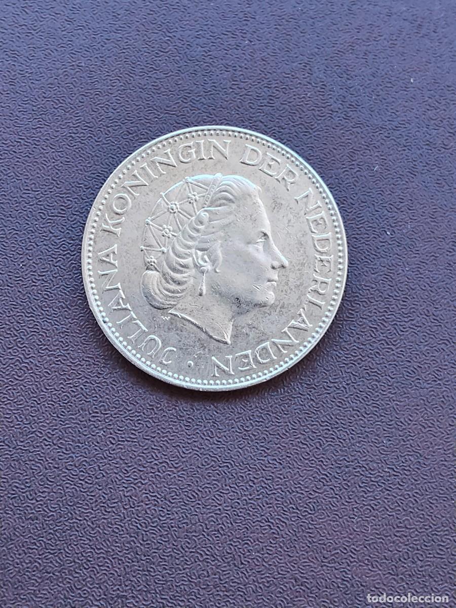 Monedas antiguas de Europa: MONEDA DE 2 1/2 GULDEN DE HOLANDA DEL A&Ntilde;O 1959 REINA JULIANA. MONEDA DE PLATA.