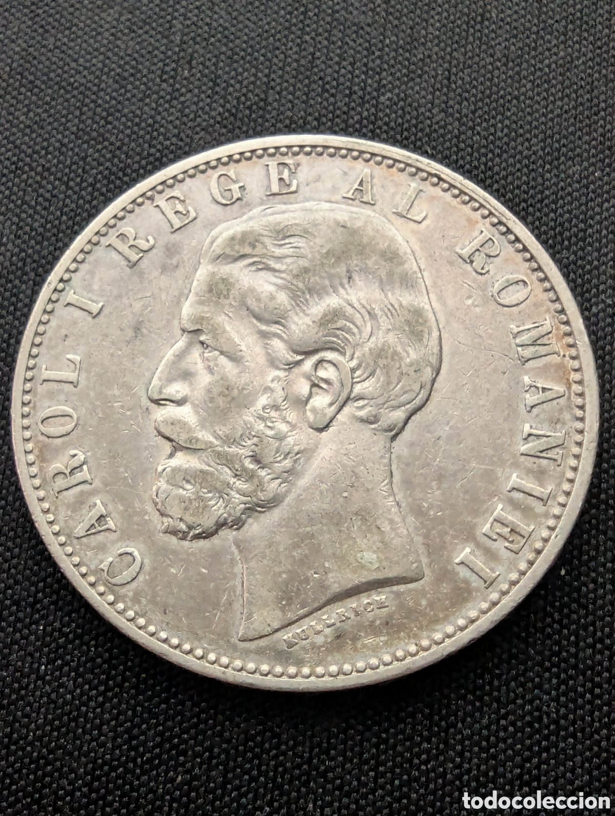 Monedas antiguas de Europa: Ruman&iacute;a 5 le&iacute; 1883 plata