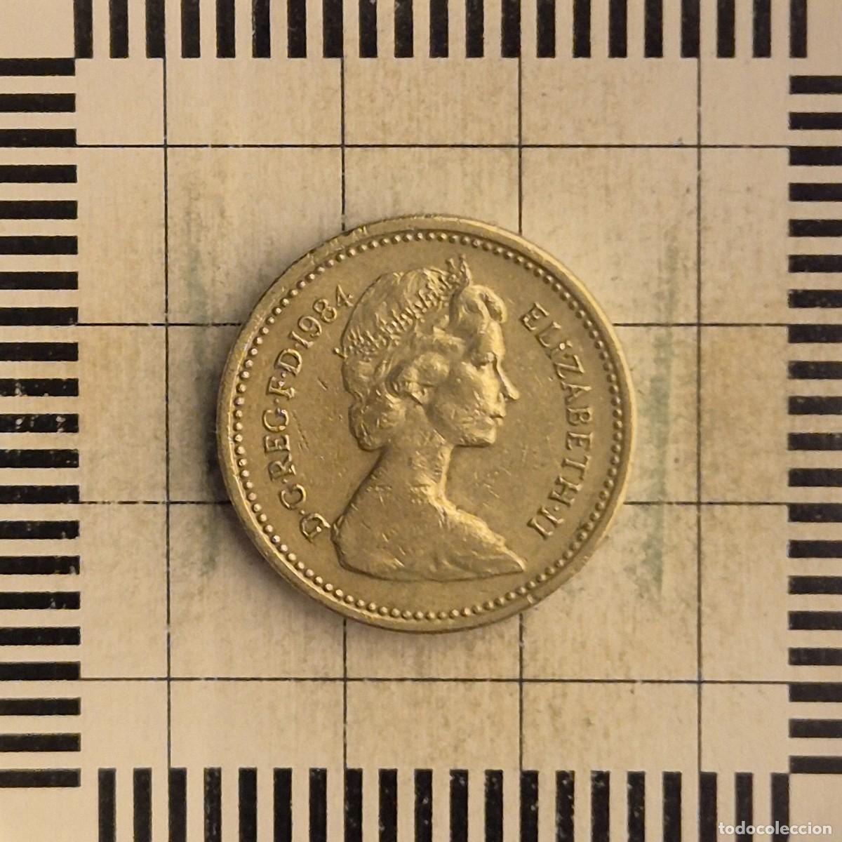 Monedas antiguas de Europa: 1 LIBRA, GRAN BRETA&Ntilde;A. ISABEL II, 1984. (KM#934).