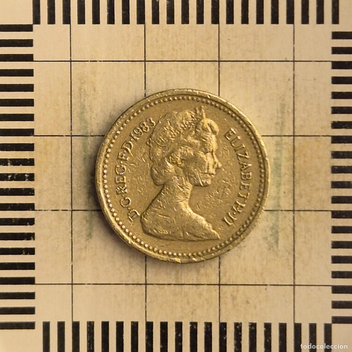 Monedas antiguas de Europa: 1 LIBRA, GRAN BRETA&Ntilde;A. ISABEL II, 1983. (KM#933).