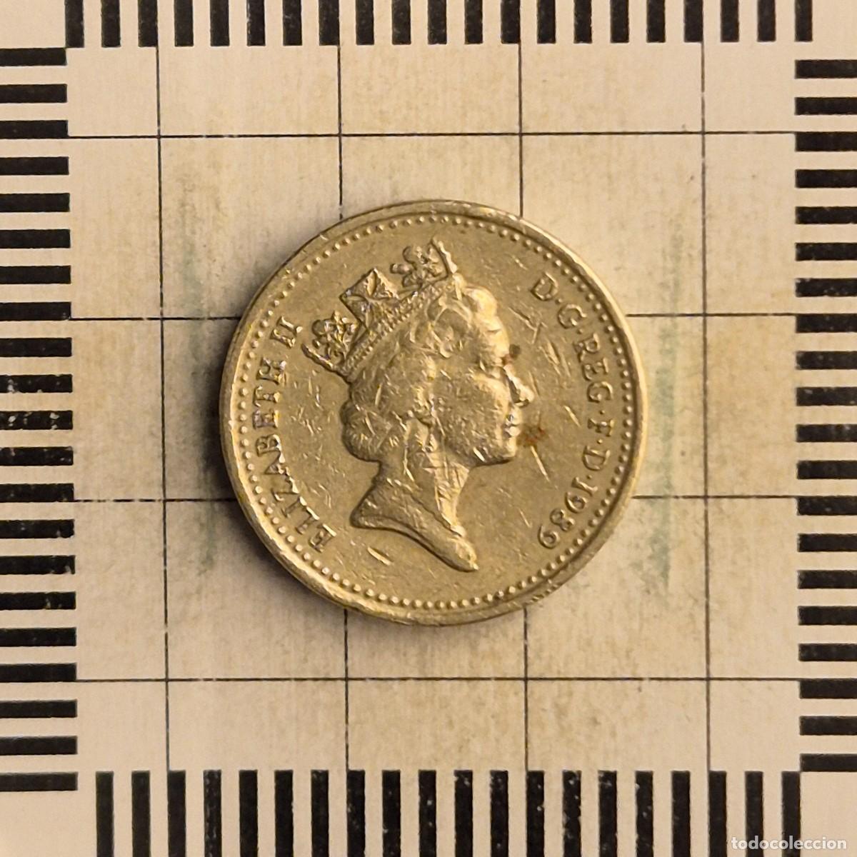 Monedas antiguas de Europa: 1 LIBRA, GRAN BRETA&Ntilde;A. ISABEL II, 1989. (KM#959).