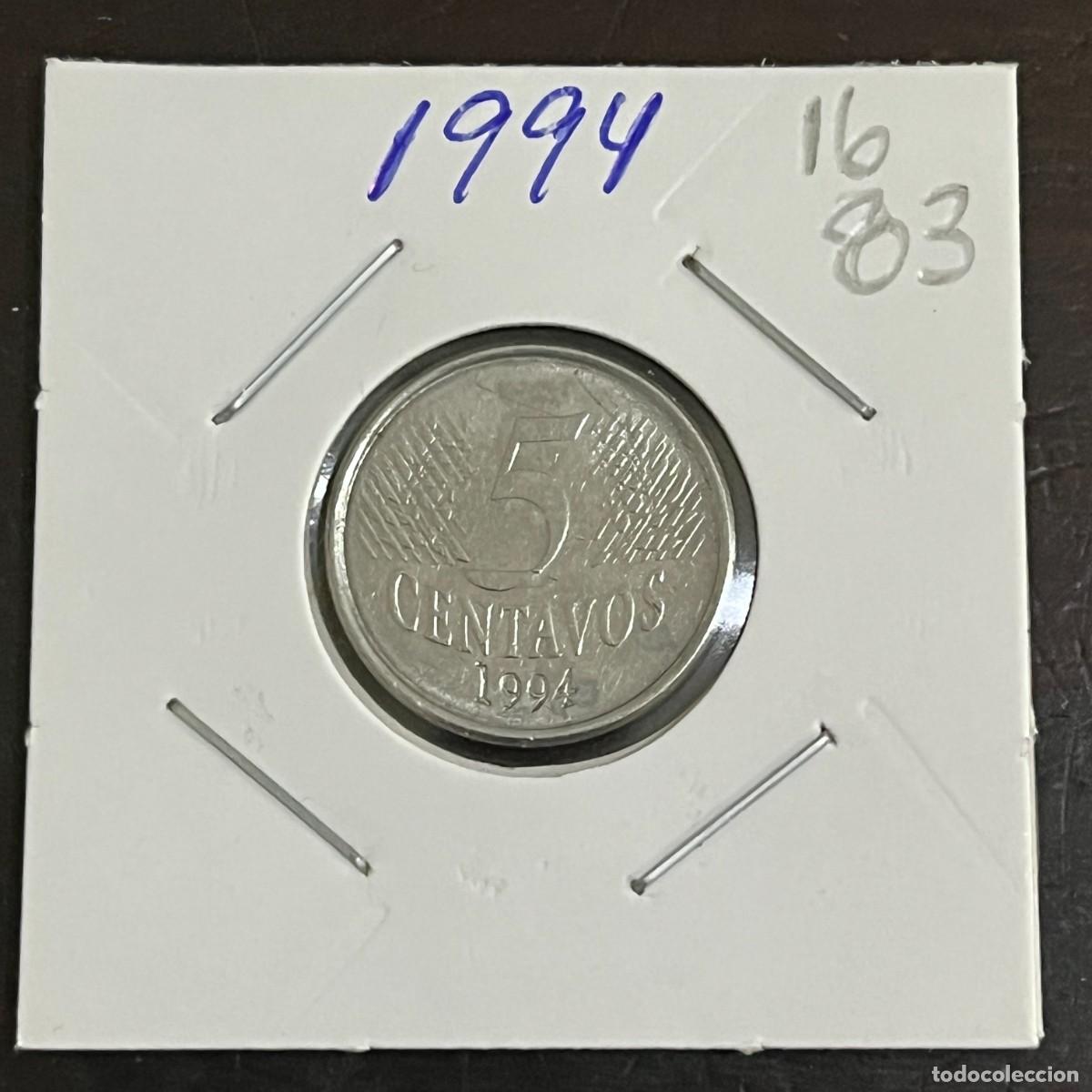 Monedas antiguas de Europa: Coin 5 Centavos 1994 Brazil - Stainless Steel - KM# 632 - i1683