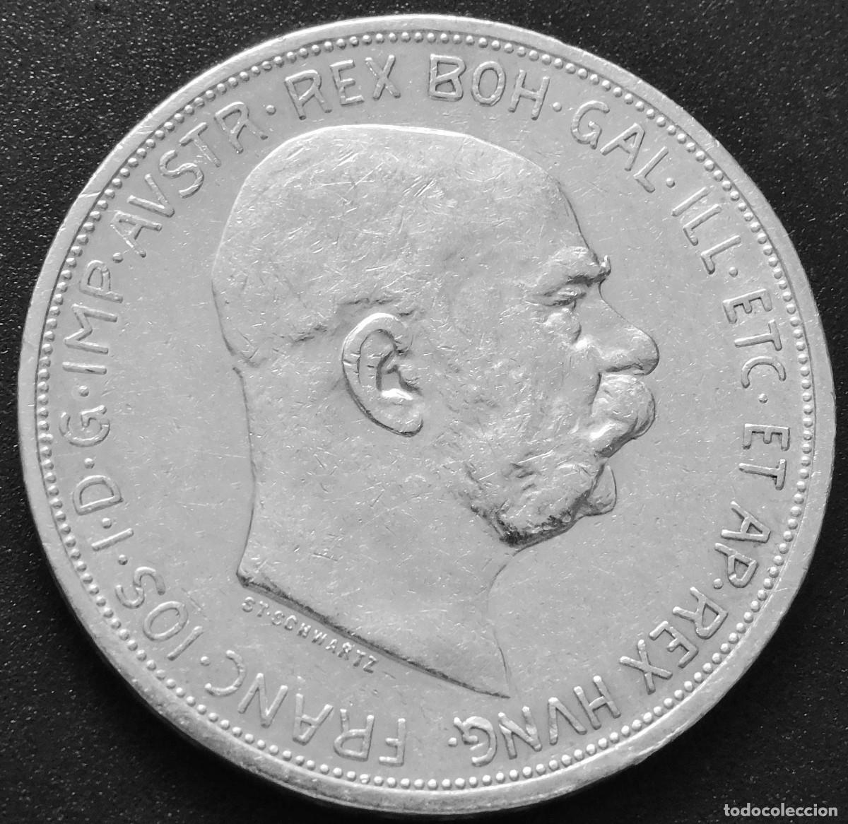 Monedas antiguas de Europa: MONEDA AUSTRIA 5 CORONAS 1909 - FRANZ JOSEPH I. PLATA EXCELENTE ESCASA
