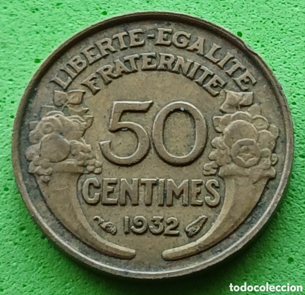 Monedas antiguas de Europa: Francia 50 c&eacute;ntimos 1932 km#894