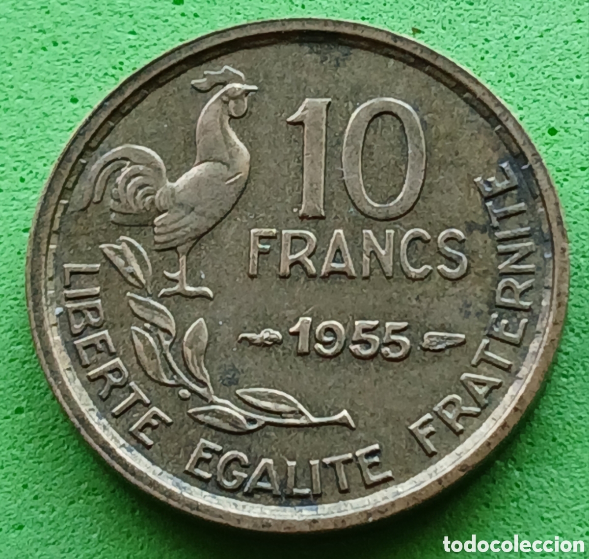 Monedas antiguas de Europa: Francia 10 francos 1955 km#915