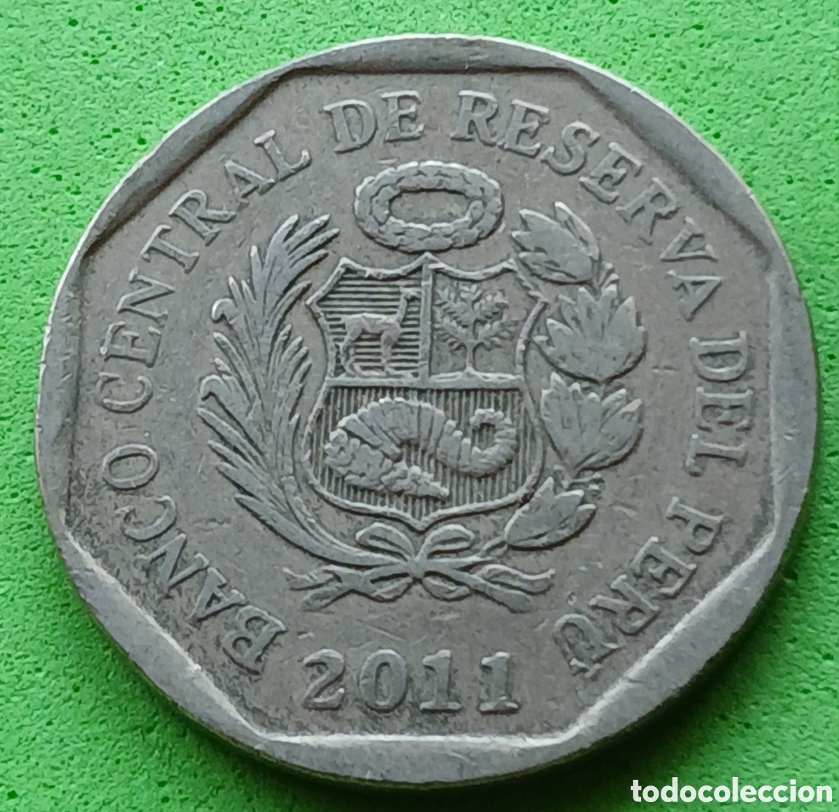 Monedas antiguas de Europa: Per&uacute; 1 nuevo sol 2011 km#308.4
