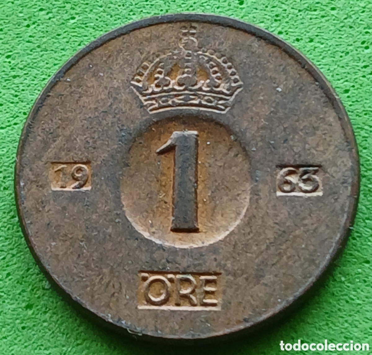 Monedas antiguas de Europa: Suecia 1 ore 1963 km#820