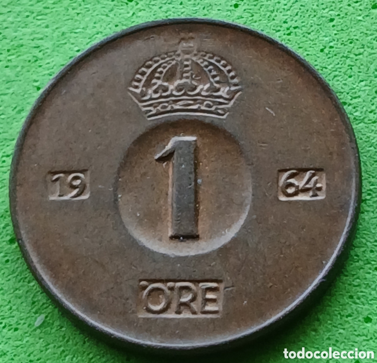 Monedas antiguas de Europa: Suecia 1 ore 1964 km#820