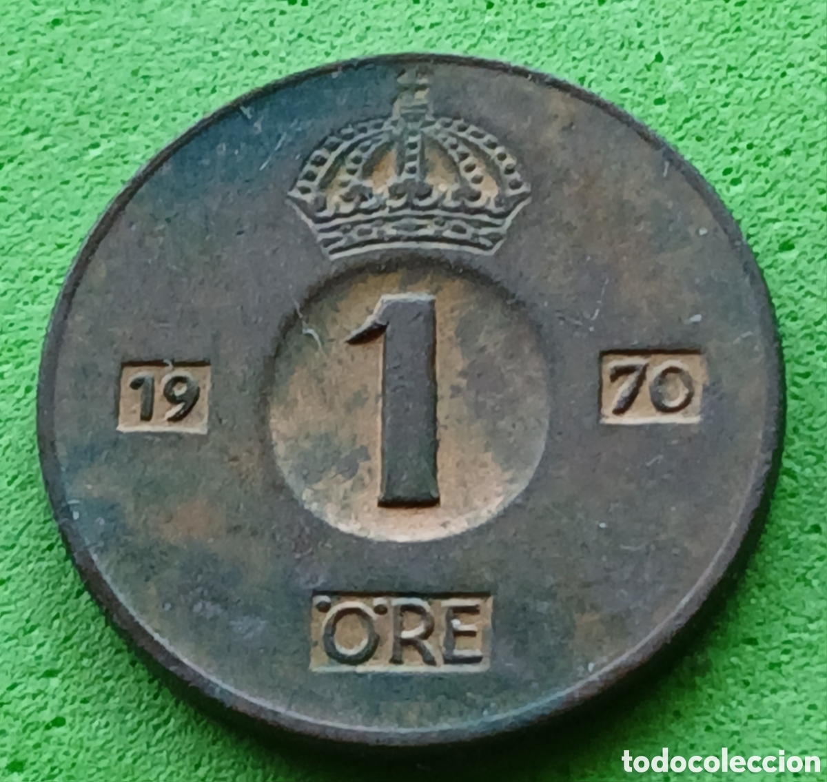Monedas antiguas de Europa: Suecia 1 ore 1970 km#820