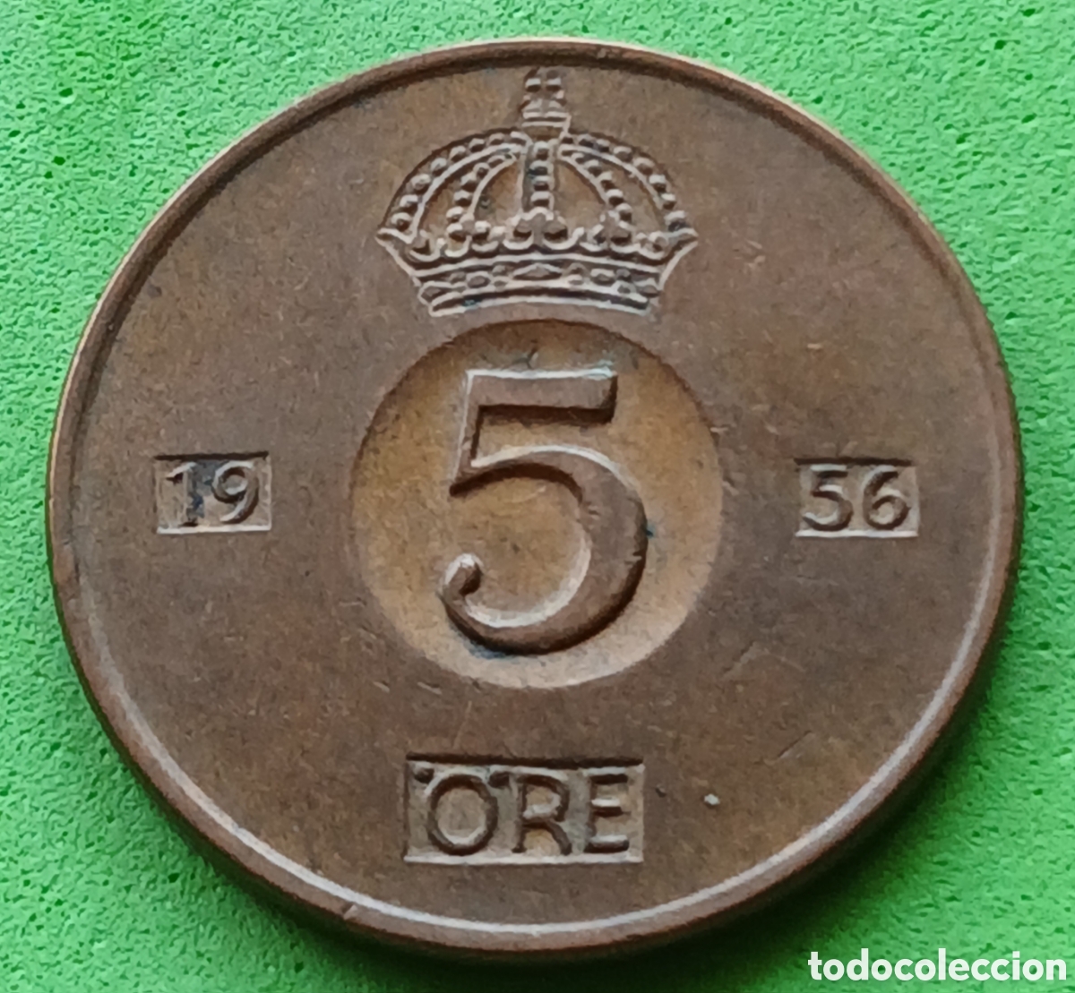 Monedas antiguas de Europa: Suecia 5 ore 1956 km#822