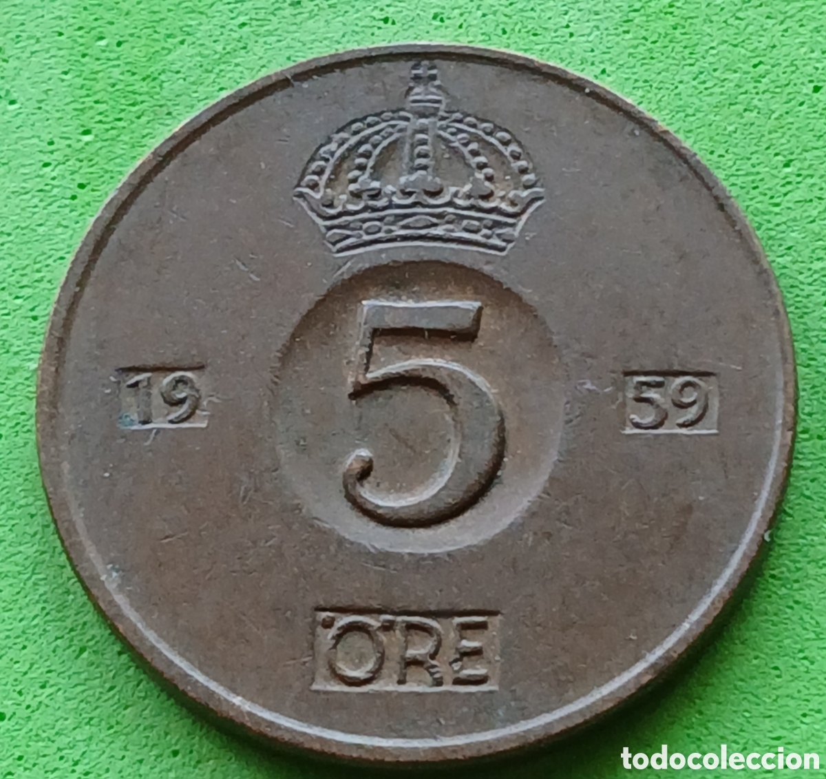 Monedas antiguas de Europa: Suecia 5 ore 1959 km#822