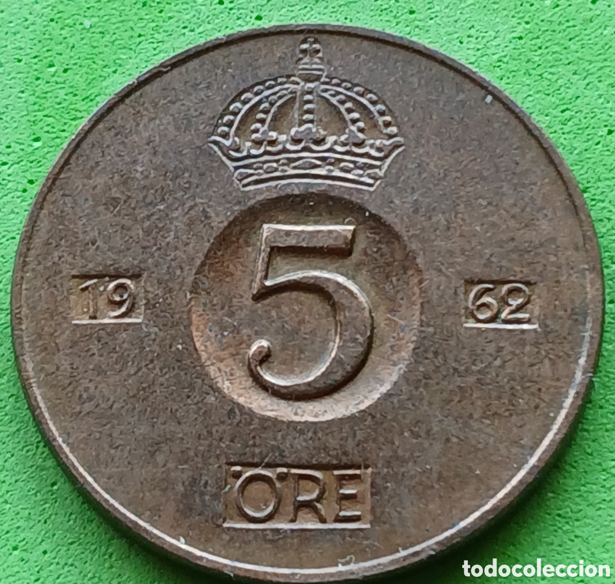 Monedas antiguas de Europa: Suecia 5 ore 1962 km#822