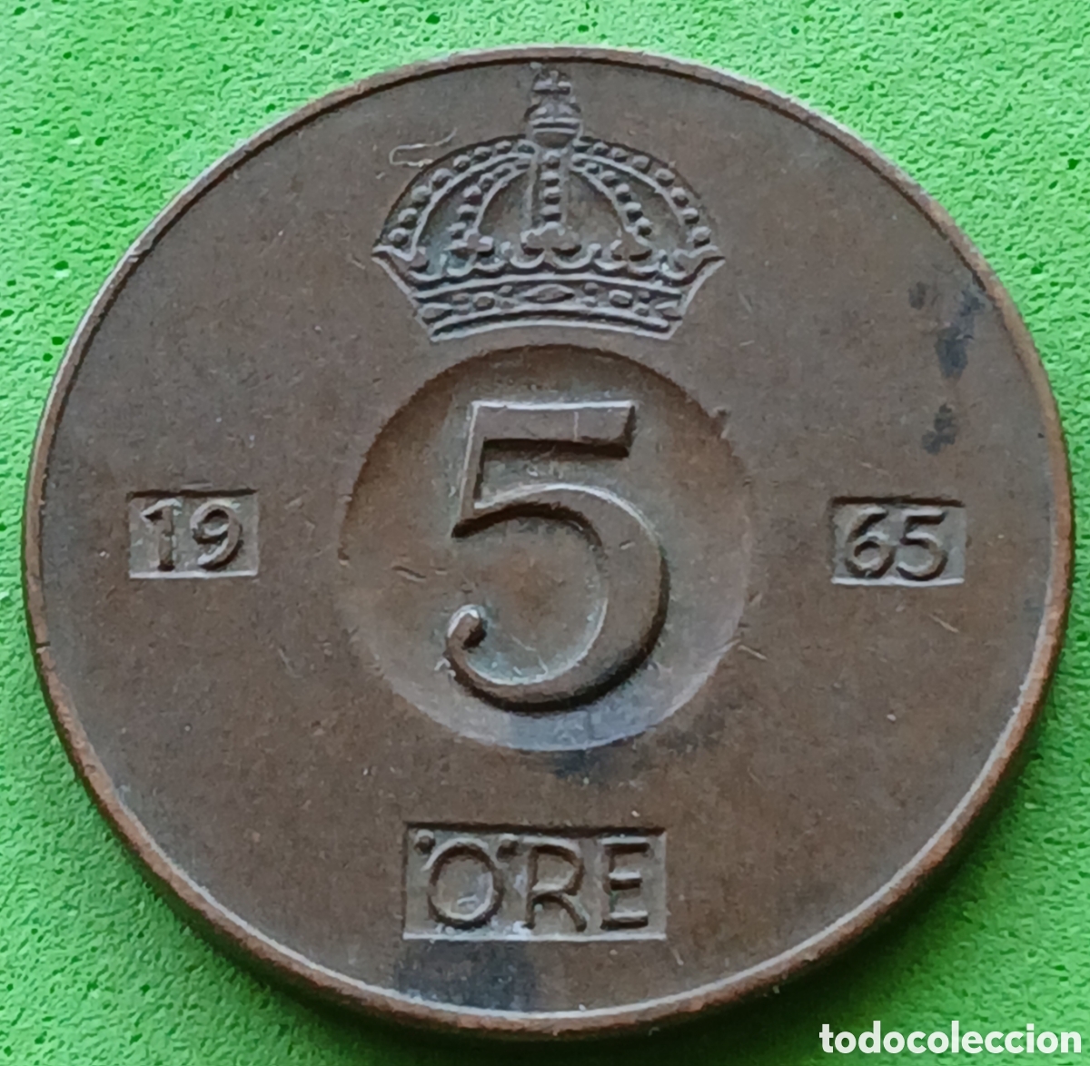 Monedas antiguas de Europa: Suecia 5 ore 1965 km#822